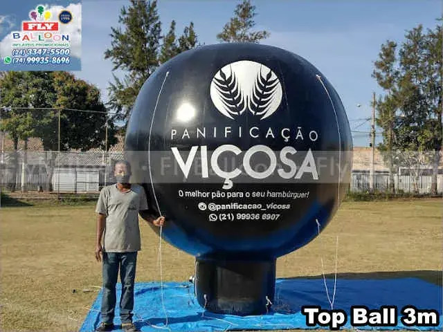 Balão inflável promocional top ball Panificação Viçosa