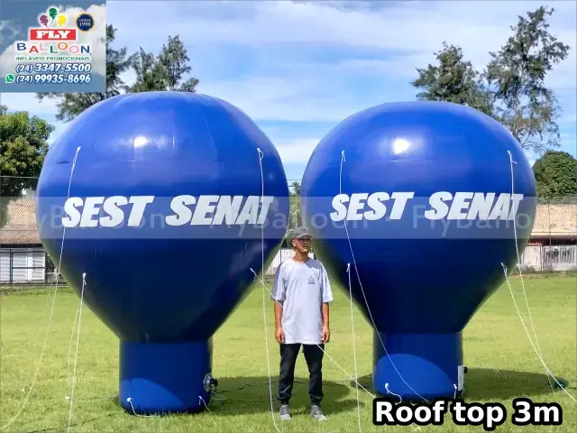 Balões infláveis gigantes promocionais roof top SEST SENAT