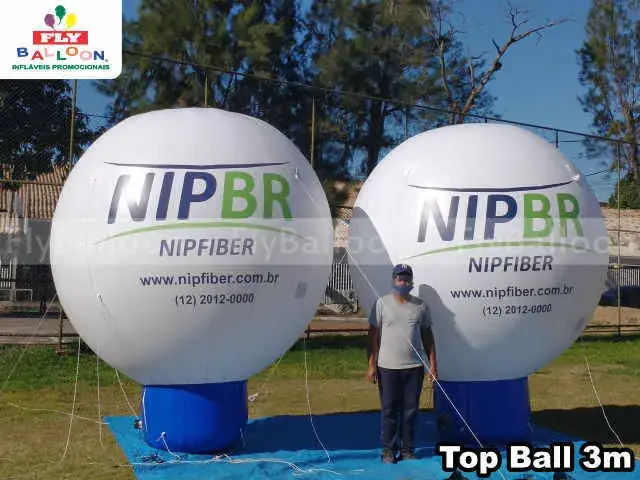 Balões infláveis promocionais top ball Nipfiber Internet Fibra Ótica